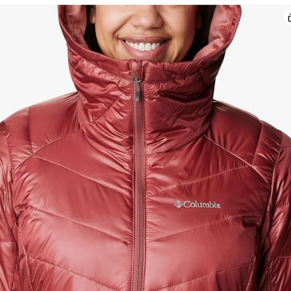 NWT *Columbia* Joy Peak Mid Hooded Parka | Beetroot Red | XS | Omni Heat Warmth - Picture 6 of 12